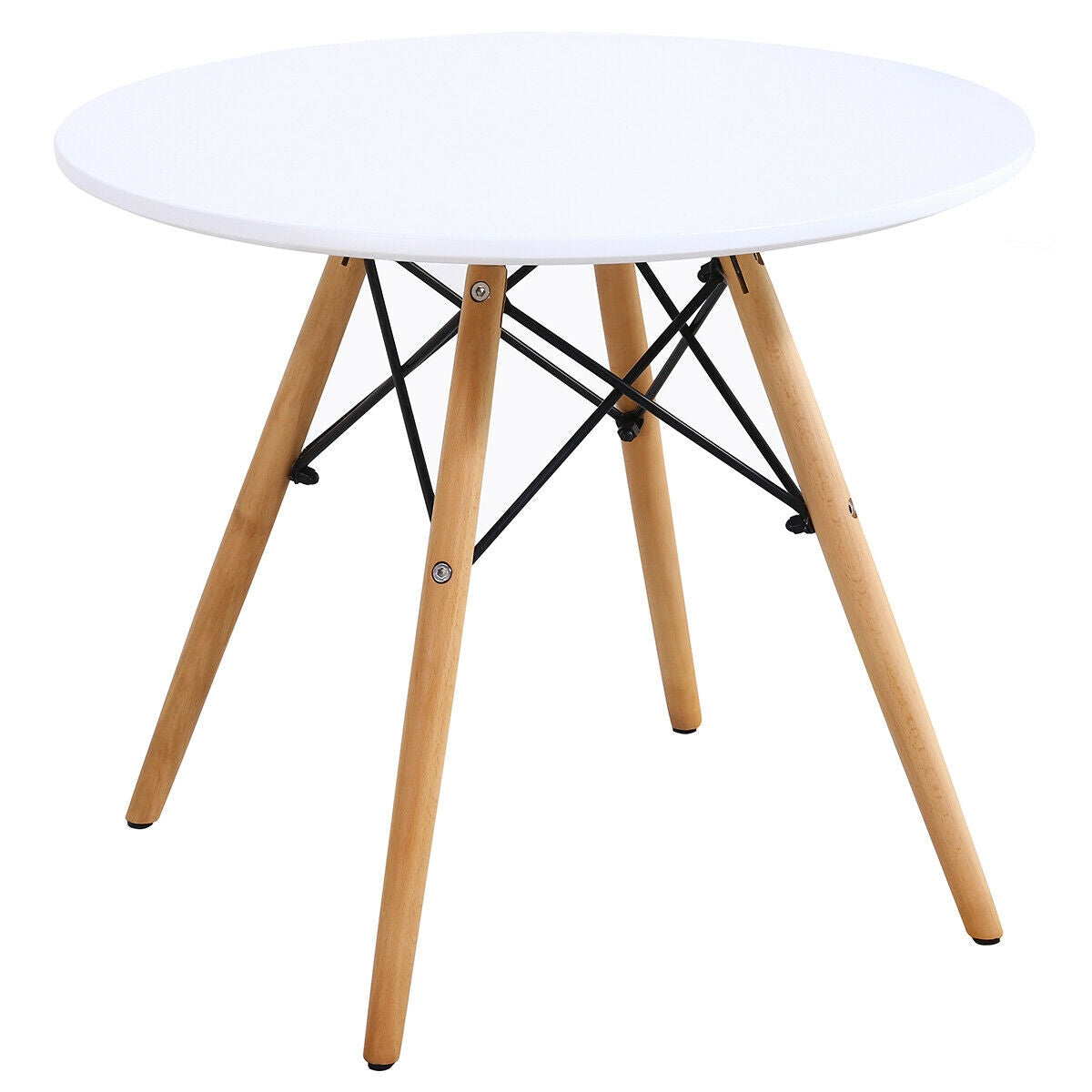 Kids Round Table and Chair Set - Modern Wooden & Iron Design, Variation of THIS listing