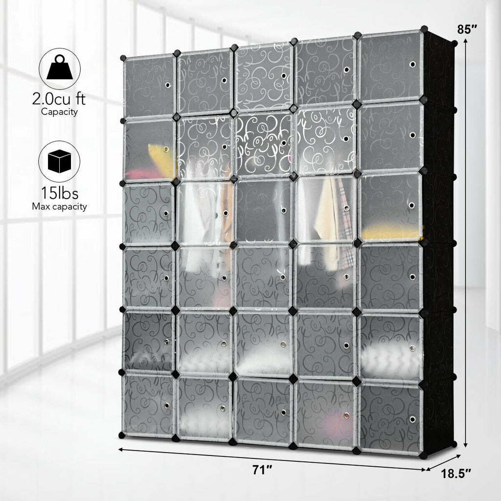 30-Cube Portable Closet Wardrobe Cabinet
