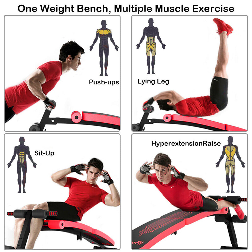 Fully Foldable 57 Inch Abdominal Twister Trainer with Adjustable Height - Red