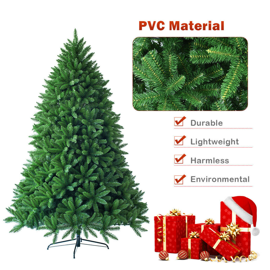 7.5 Feet Artificial Christmas Tree Unlit with 1968 Branch Tips - No LED