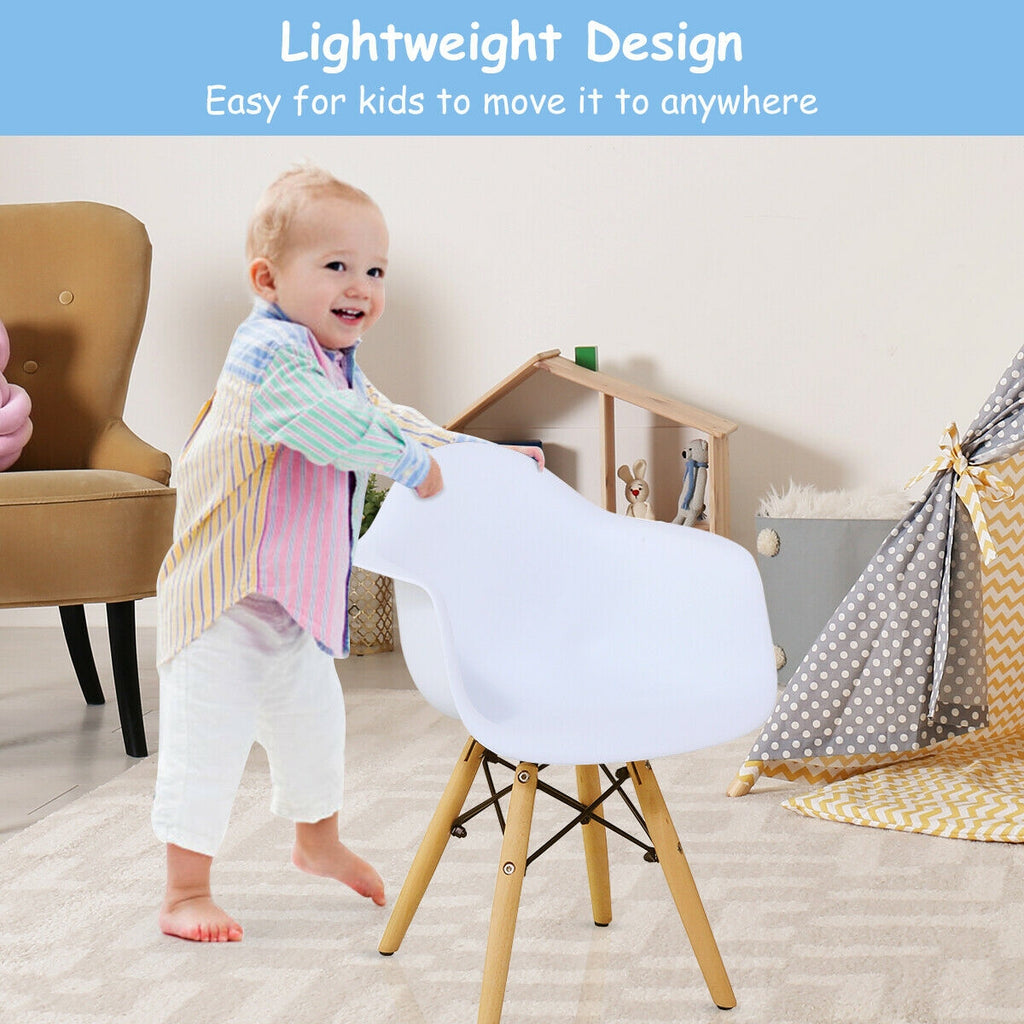 Kids Round Table and Chair Set - Modern Wooden & Iron Design, Variation of THIS listing