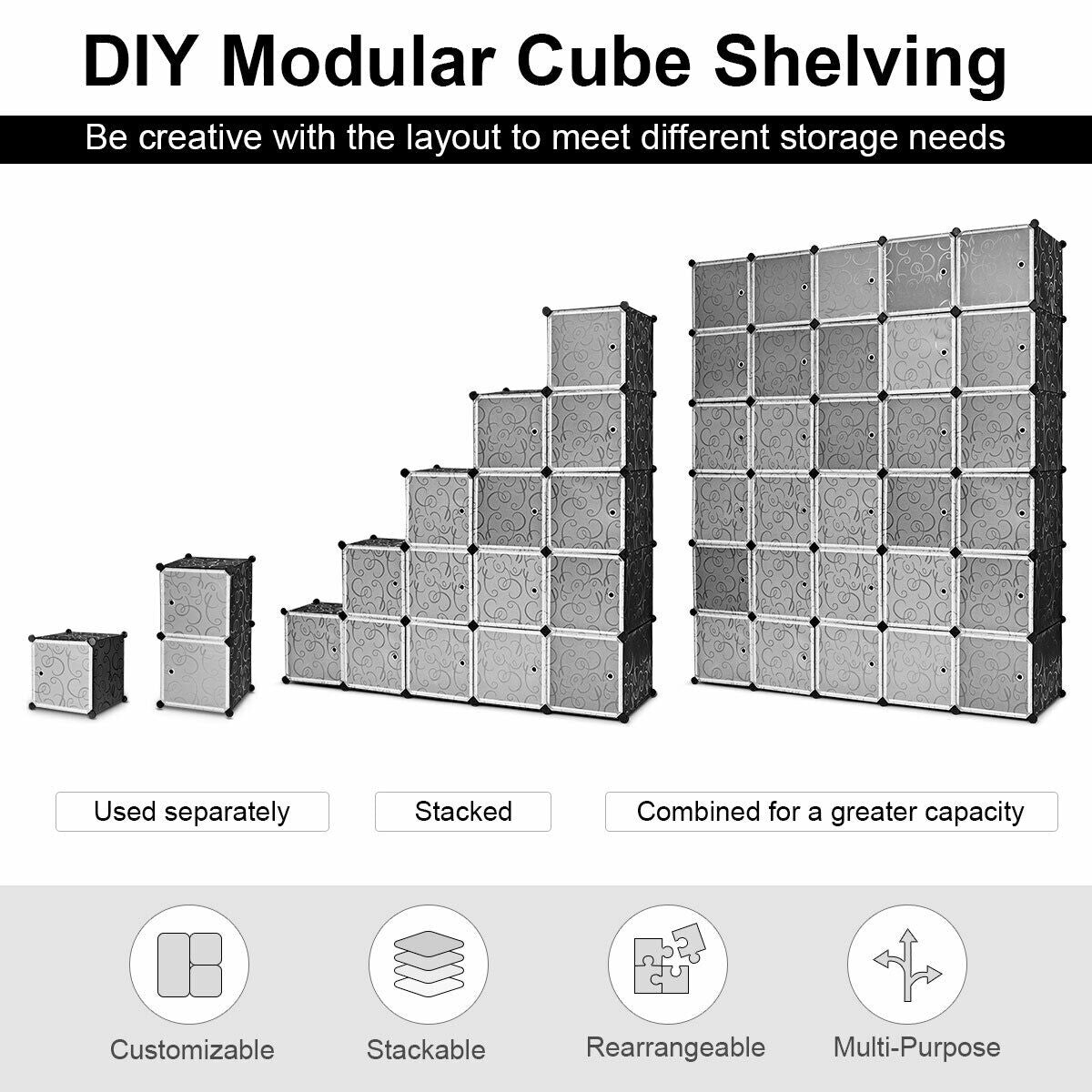 30-Cube Portable Closet Wardrobe Cabinet