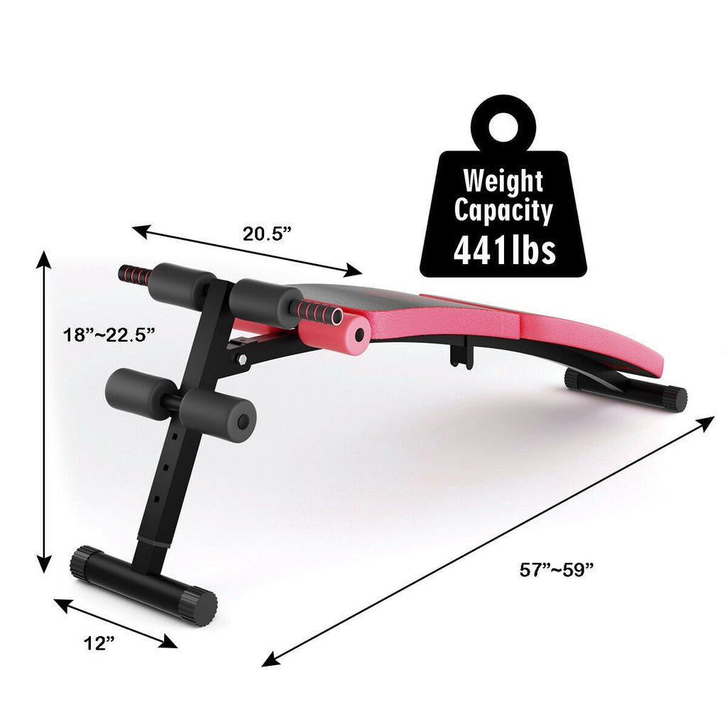 Fully Foldable 57 Inch Abdominal Twister Trainer with Adjustable Height - Red