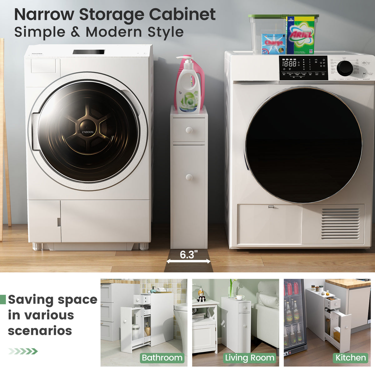 Bathroom Cabinet Space Saver Storage Organizer