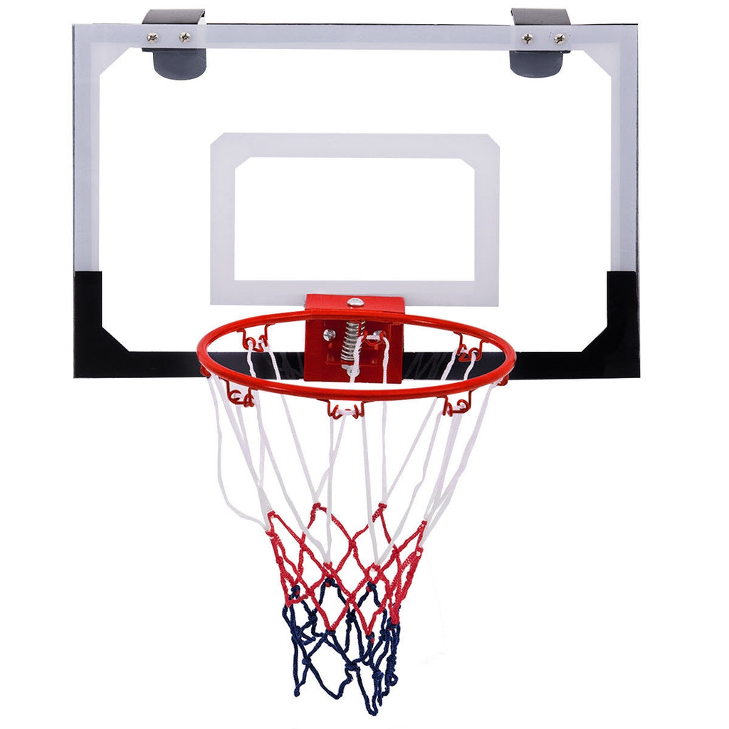 Over-The-Door Mini Basketball Hoop with 9-Inch Rim, Includes Basketball & Nets